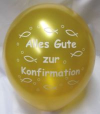 10 Luftballons "Alles Gute zur Konfirmation"